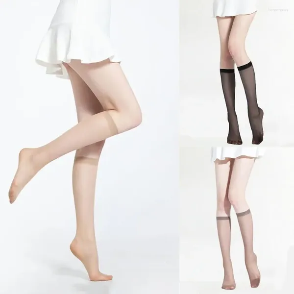 Donne calzini nylon Ladies Knee di alta qualità Elasticità trasparente Elasticità stock estivo Ultra-sottile Lolita Stockings