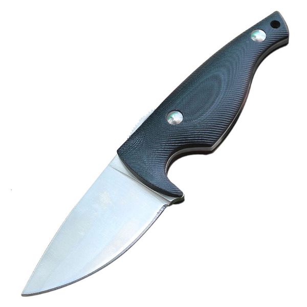 Factory Custom 9Cr18Mov Blade G10 Hand Mini Knife Non pieghevole Ciglio