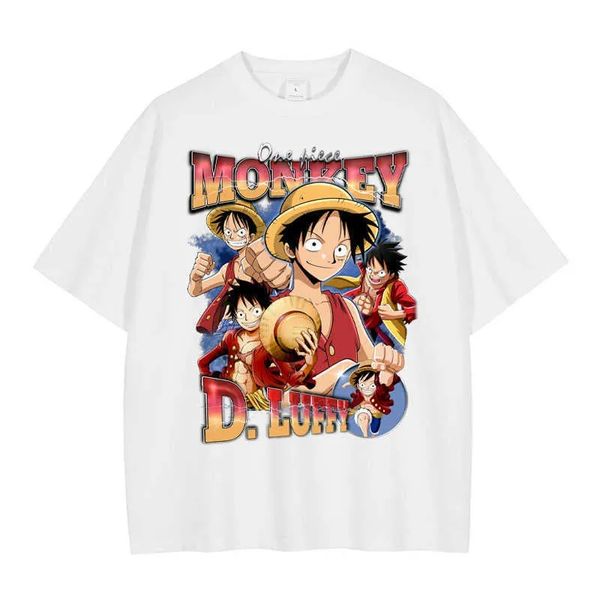 Camiseta masculina rei dos ladrões de anime estrias de estampa de estampa