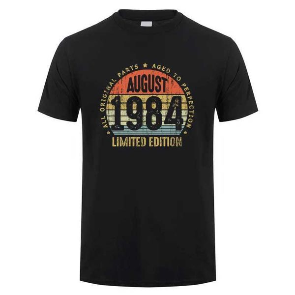 T-shirt maschile estate nata nel 1984 giugno Maggio maglietta Short Slve Made a marzo di ottobre di novembre ogni mese del 1974 regalo di compleanno TS SD-005 T240425