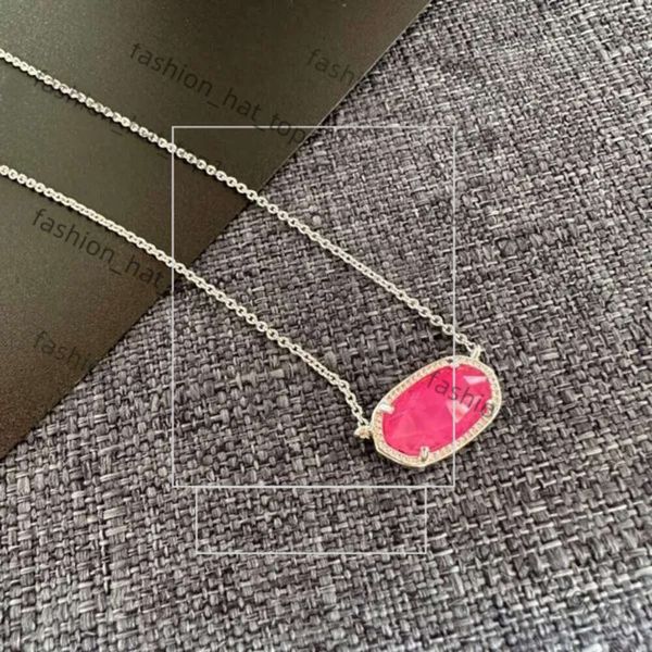 Designer di collana Kendrascott Kendras Scotts Gioielli ELISA Serie Instagram Style Instagram semplice e fresco rosa rosa Rhododendron Pink Azalea Collarbone Chain Necklace 372