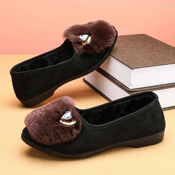 Scarpe casual 2024 Modelli di peluche di moda piatta da donna e modelli autunnali