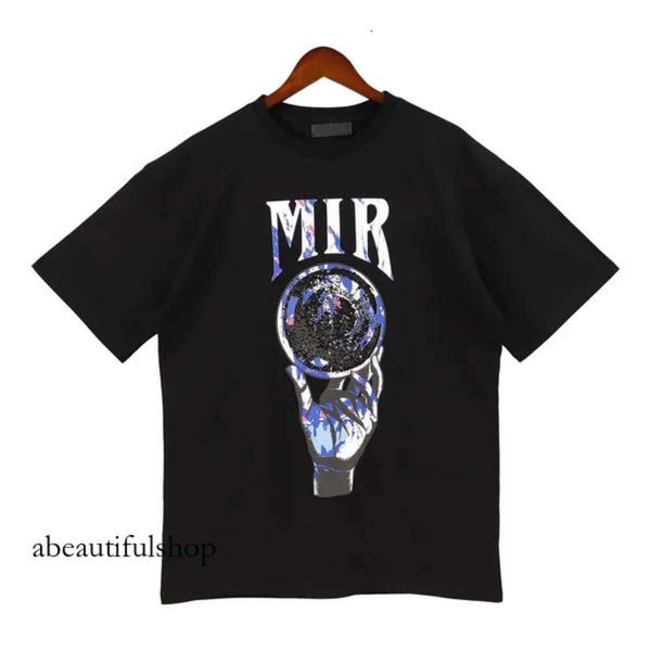 Maglietta a maglietta Amirir T-shirt Fashion Splash Ink Graffiti Short Stamped Men Cotton Casual Oversize Hip Hop Streetwear Tshirts Euro Size S-XL 324