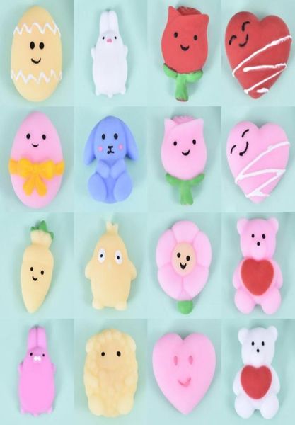 Pasqua Valentine Party Mochi Squishy Toys Mini Kawaii Squeeze Stress Relief Greeny Basket Stumphers77703292