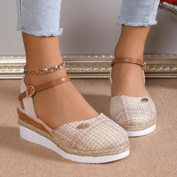 Gladiator Women Shoes Shoes Wedge Designer Platform Summer for Sandals Heels Woman Plus Size Sandalias Mujer 240428 281 Platm