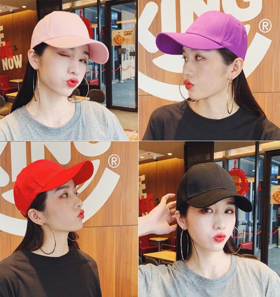 Модная пика Cap Korean Mens Summer Sun Hat Black Ins Fashion Brand Womens Solid Light Board Бейсболка № 38599604