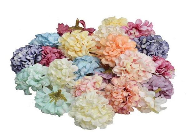 45cm Hydrangea feita à mão artificial da cabeça de flor de casamento Decoração em casa Diy Wreath Great Scrapbook Cabeça de flores artesanal em granel 9308847