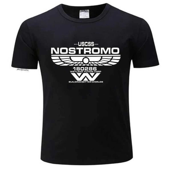 T-shirt maschile uomini maglietta in cotone nero en classico membro della squadra Nostromo Tanda Sulaco M41A Film per fucile Pulse Film Maglietta 63311 T240425