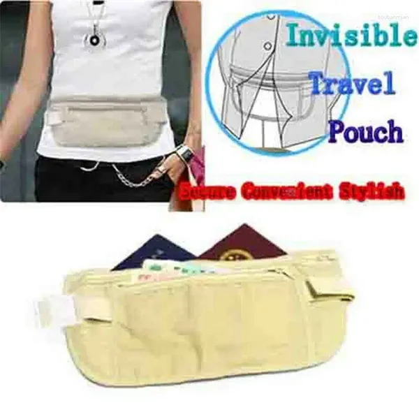 Depolama Çantaları Para Kemeri Güvenli Seyahat Gizli Gizli Engelleme Cüzdanı Hırsızlık Anti Pasaport Koruması Fanny Pack