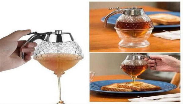 Großhandel Clear Honey Sirup Spender Acrylküchenhalter Pot Container Kochen Werkzeug Dessert Tool2495965