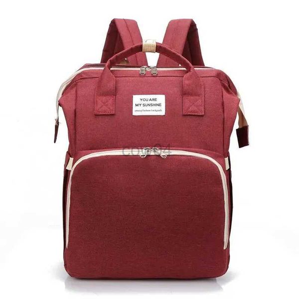 Сумки для подгузников высококачественная мамочная сумка с рюкзаком нейлон большой модный кормящий сумка для детской сумки для подгузника для кровати для мамы для мамы уход D240429
