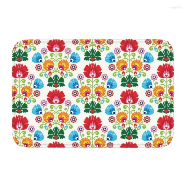 Tappeti personalizzati polande arte folk portiere non vasca da bagno non vasca da cucina tappeto floreale polacco tappeto da giardino tappeto da giardino