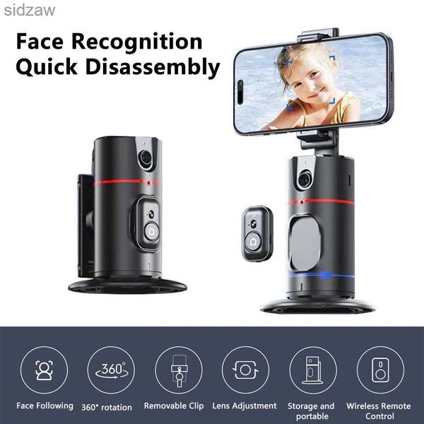 Monopodi selfie portatili P02 360 Stabilizzatore giunto universale rotativo Stick Selfie Stick Desktop a gambe singolo Tracciamento universale PTZ WX