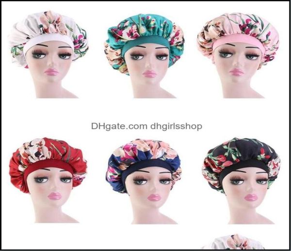 BEADIESKL Caps Cappelli Cappelli Scarpe Guanti Accessori di moda Donne imitazione Silk Turban Elastico Cappello musulmano Capo di chemioterapia della chemioterapia Floral Print44406524