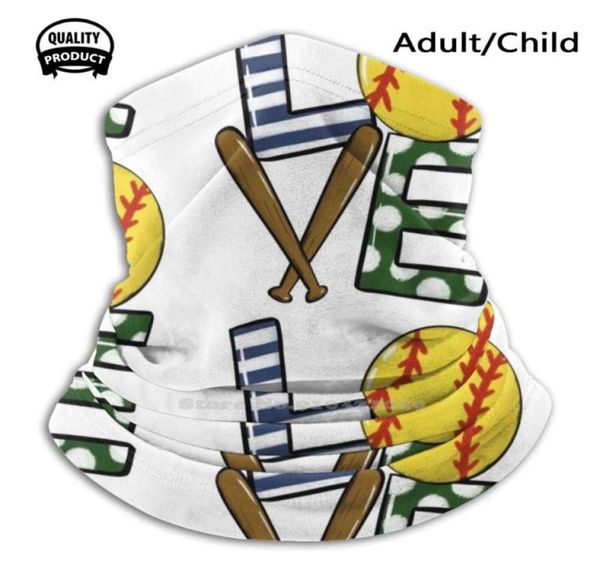 Lenços softball amor ao ar livre quente esporte de lenço de cachecol time time de beisebol legal para crianças menina boy5652939