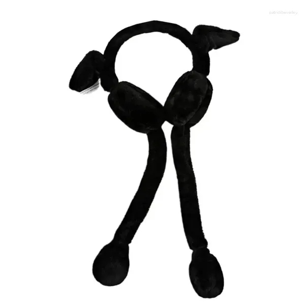 Boinas adultos crianças de inverno engrossar pluxhe de cabeça para a cabeça do saco com as orelhas de bolsa em movimento mais quente desenho animado earflap hoop dança brinquedo