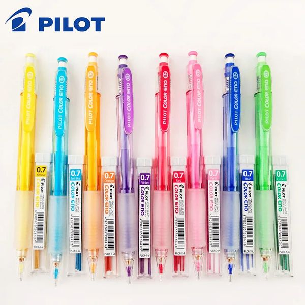 8 пилотный цвет Eno Механический карандаш HCR-197 Старевший набор карандаш 0,7 мм с цветными пополнениями для офисных/школьных принадлежностей. Канцелярские товары 240416