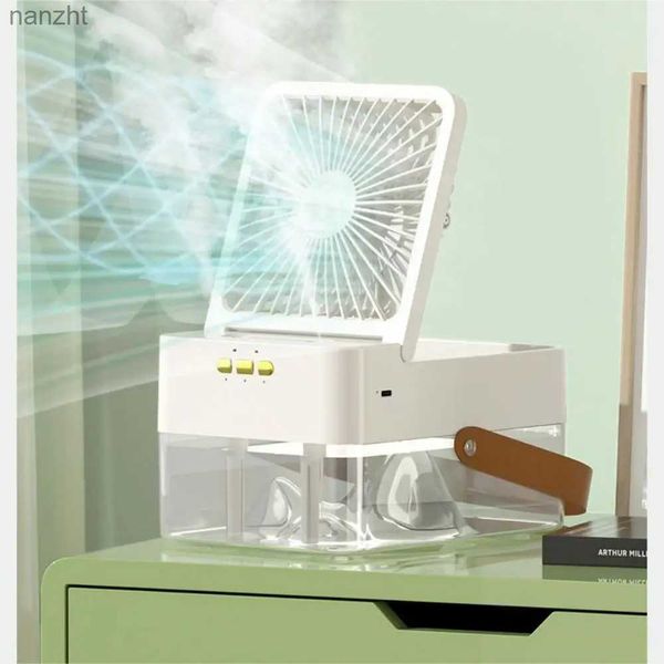 Elektrische Ventilatoren 1 Desktop -Luft- und Sprühkühlventilator mit großer Kapazität Wassertank USB -Lüfter Tragbarer Luftkühler Sommerartikelwx