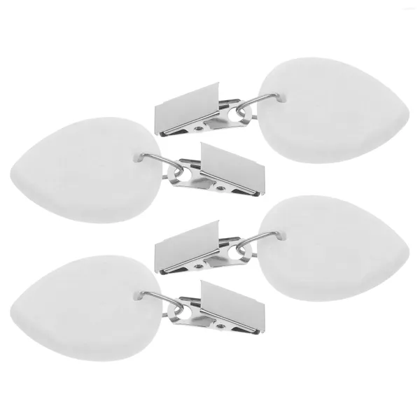 Masa Bezi 4 PCS Tablo Kılıç Ağırlıkları Klipsli Klipler Kolye Yemek Odası Dekor Kompakt Oval Değiştirilebilir