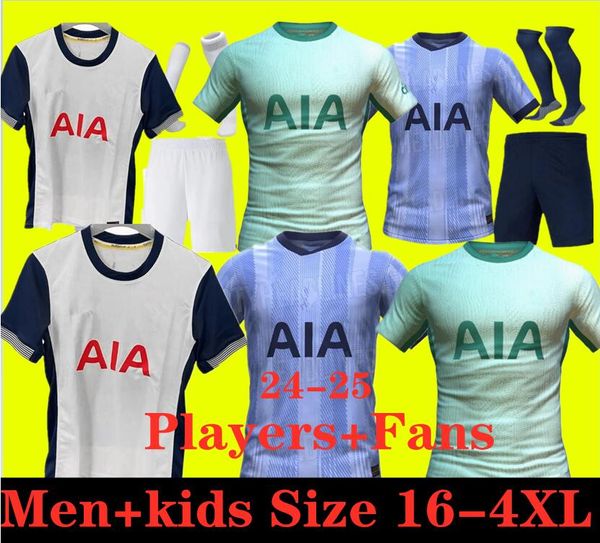 Uomini bambini 24 25 figlio maglie da calcio 2024 2025 maglia da calcio della maglia terzo Lucas Lloris Romero Perisic Kulusevski Bentancur Kane Richarlison Pedro Porro Fan giocatori