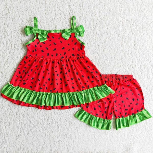 Roupas conjuntos de roupas de design de meninas de menina para meninas de verão