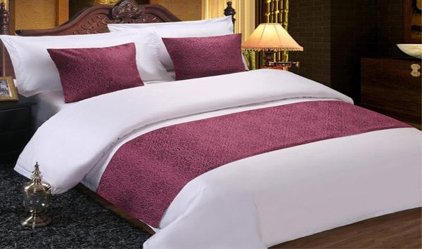 Casa El Decor Decor Floral enterrista Runner Rous Bedding Single Queen King Bed Towel Wine Red9170102