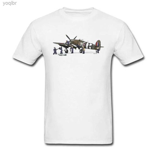 Herren T-Shirts Pilot Flug T-Shirt Herren T-Shirt Style T-Shirt Designer Weltkrieg Herren T-Shirt extra großer Sommer weiße Top Flugzeug Printl2405