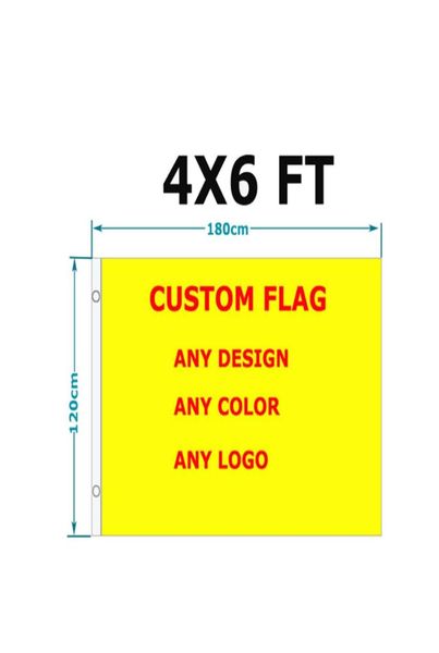 Flag 4x6 ft personalizzato Stampa digitale in poliestere 100D Vendita a basso costo Design personalizzato Outdoor Sports Advertising Parade 5496401