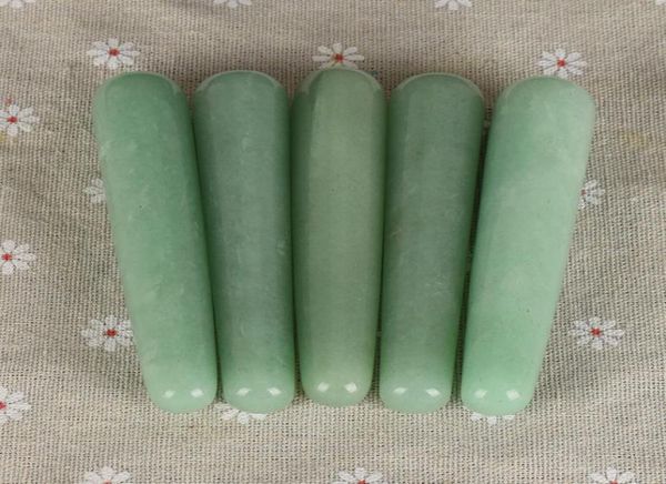 Волшебная палочка ПК 11 см. Зеленый авентуриновый каменный массаж палочки с удовольствием.