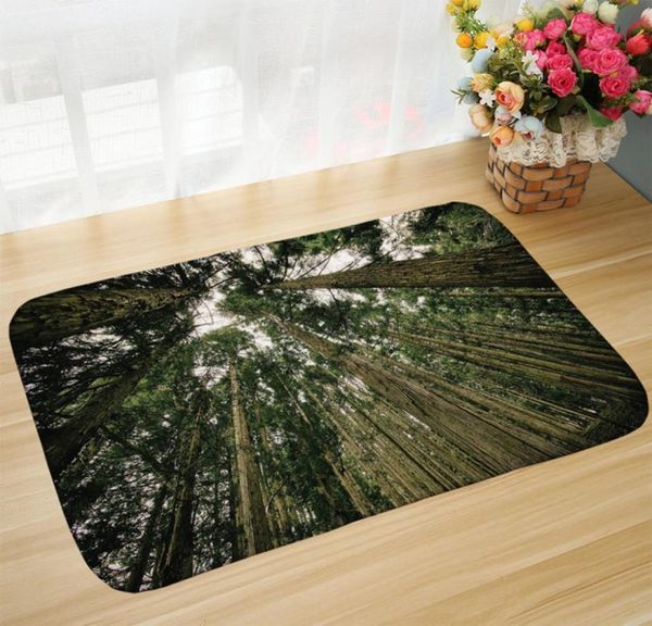 Floresta densa floresta grande árvore estampada tapetes de quarto tapetes de piso banheiros tapetes de banho antiskídeo tapete de cozinha de cozinha carpet3204003