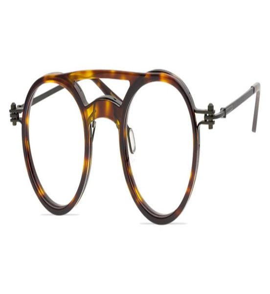 Men Glaaes óculos Frames de quadros Retro Round Round Spectacle Frame Forte artesanal Myopia Eyewear Glasses com óculos Box3638909