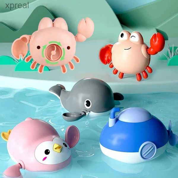 Giocattoli da bagno giocattoli per bagno estivo per bambini bambola da nuoto orologio giocando con acqua baby shower carino e divertente per bambini bagno doccia animale toyswx