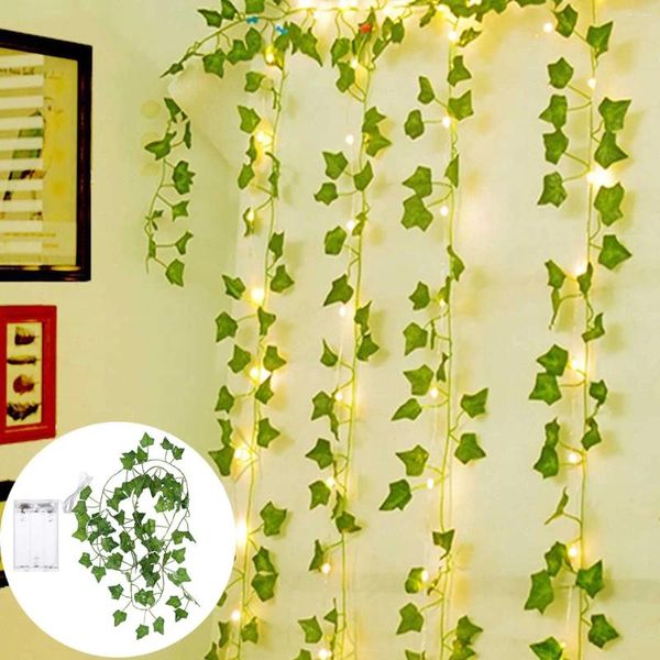 Stringhe 100 LED a batteria a batteria Luce a corda 10m Ivy artificiale fata ghirlanda dell'albero di Natale per decorazioni per matrimoni del dormitorio camera da letto