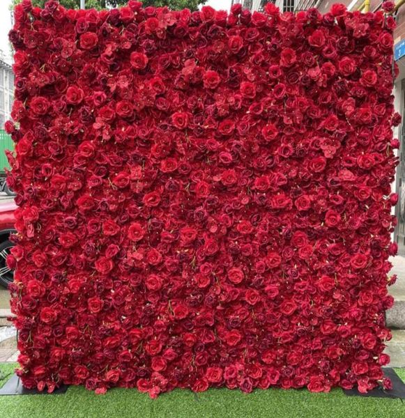 Fiori decorativi ghirlande 3D pannelli 3D e decorazione per matrimoni a parete artificiale rotta orchidee peoniche rosa finta corridori di sfondo HO7052182