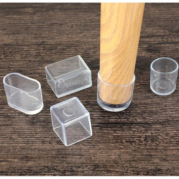 4pcsset Stuhl Tabelle Fußkappen Protektor Silikon Nonslip Pads Beine für Möbelloch -Stecker Staubabdeckung Füße 240429