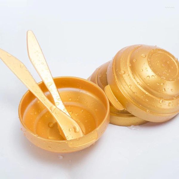 Make -up -Bürsten 2pcs/Set Silikonklappschale Schönheit Maske Haarentfernung Bienenwachs Stick Spoon Spatel Face Care Tools