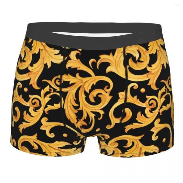 Underpants maschio sexy di lusso europeo europeo mutande floreali europei barocchi barocchi vittoriani rocote slip shorts mutandine