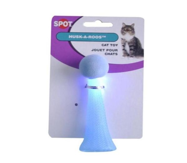 Brinquedos de gato LED Ball Fashion Fashion Pet Toy Green Amarelo Azul Flash Bouncing Funny Mesh Textura26938435586571