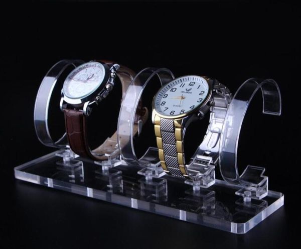 5 -Bit Hochschwere Uhr Watch Display Stand Halter Rack Clear Acrylschmuck Armband Tabletop Show Stand Dekoration Organizer Di2861911