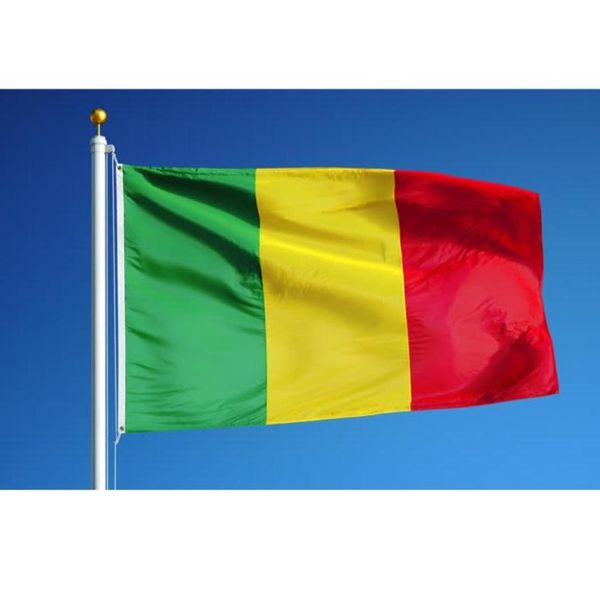 Mali Flag 90x150 cm grün gelb rote Flag Banner 3x5 ft Country National Flags von Mali jeder maßgeschneiderte Polyesterdruck8824989