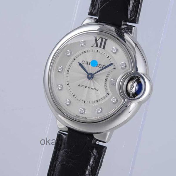 Unisex -Zifferblätter automatische Arbeits Uhren Carter Mittelalter neuer blauer Ballon Präzision Stahl 33 mm Maschinenwache Womens W4BB0009