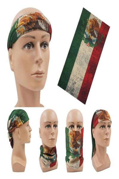 Sciarpe retrò nostalgiche bandiera messicana maschera maschera bandana sciarpa souvenir mexico souvenir intero drop women039s headwear bheadband6402614