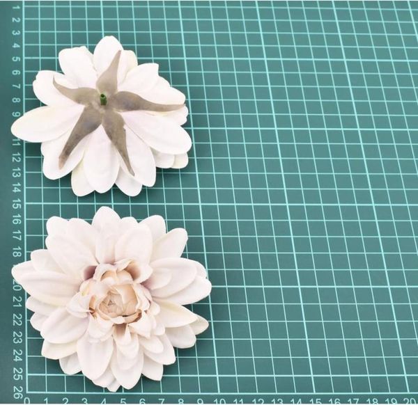 Yapay İpek Çiçekler Düğün Dekorasyonu için Başlar Beyaz Gül Dahlia Diy Çelenk Hediye Kutusu Scrapbooking Craft Sahte Flo JLLPRW8846506