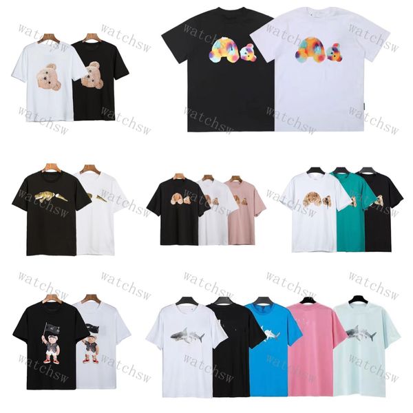 T-Shirt Herren-T-Shirt Designer getrennter Schwanz Alligator Trennte Kopfbär Baumwolle Kurzarm T-Shirt High Street Lose Männer und Frauen Kurzärmele