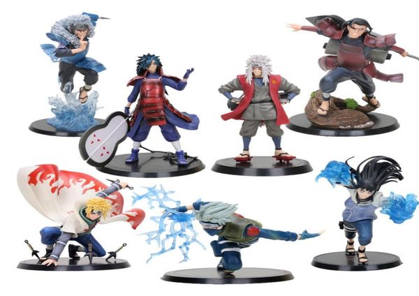 Novo 14cm Shippuden Kakashi Namikaze Minato Jiraiya Hinata Senju Hashirama Tobirama Naruto PVC Ação Figura Toy C190415011639589