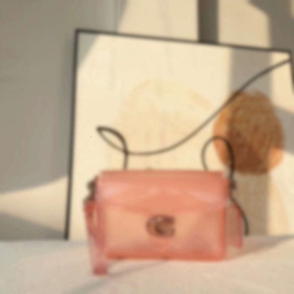 Taschen modische Umhängetasche Tabby -Gelee transparente Süßigkeiten Farbe Handtasche Frauenklappe Crossbody Tide