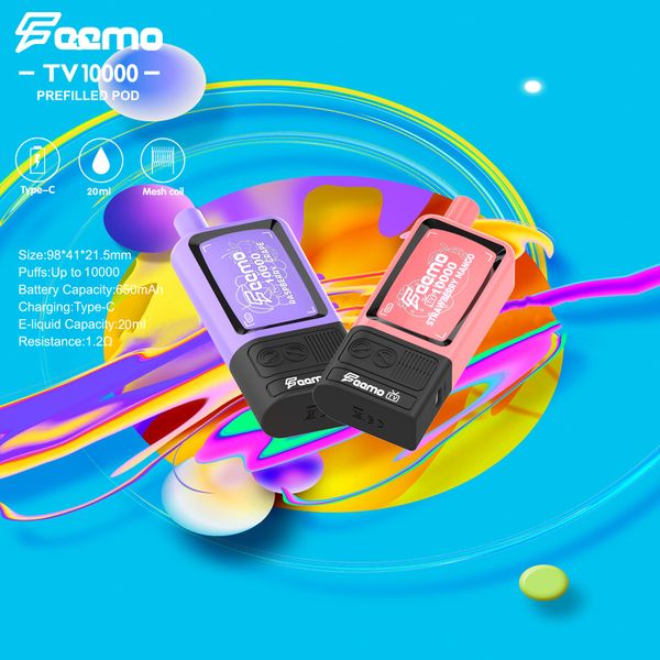 Оригинал Feemovape Vaper 20000 Puffs одноразовые вапины Feemo Box 10000 Puff E Сигареты Энергетическая бар FM10K 20 мл сок катушки 650 мАч.