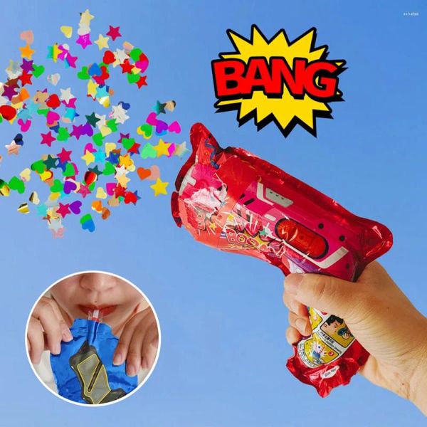 Decorazione per feste 5 pezzi di coriandoli gonfiabili pistola pistola palloncini cannoni per fuochi d'artificio per gli oggetti di laurea di compleanno del matrimonio