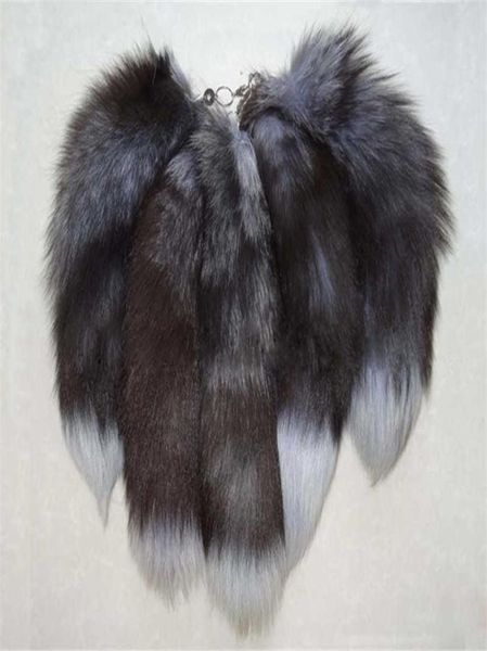 КЛАЧИНА FATPIG WOMNAS039S Сумка шарм Fox Tail Long Fox Furs Fairbag Simbag Подвесной подвесной подвесной аксессуары пушистые сумки G221022612495