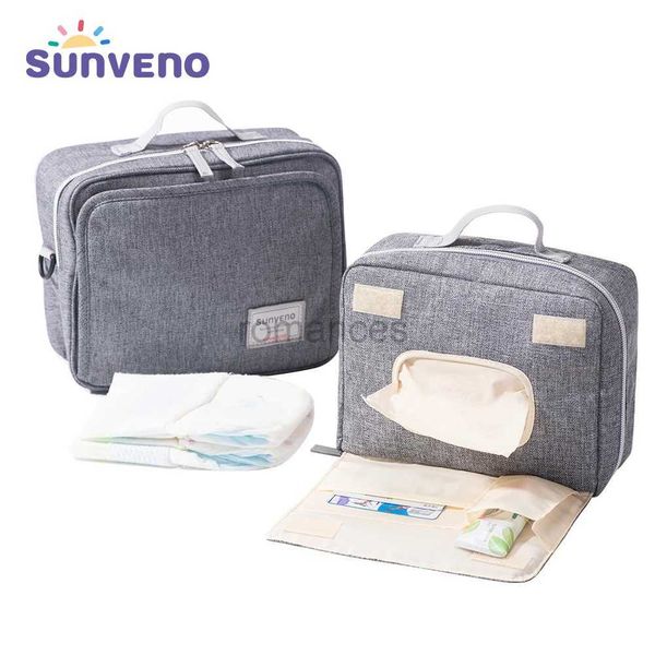 Сумки для подгузников Sunveno Baby Maternity Bag для одноразовых многократных модных отпечатков влажный сухой 2 размер D240430